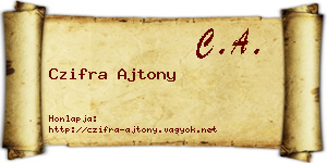 Czifra Ajtony névjegykártya
