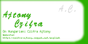 ajtony czifra business card